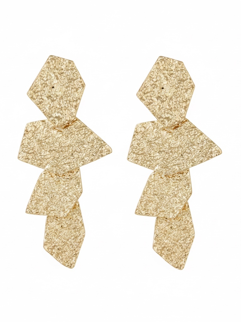 Womens Gold Tone Sparkle Drop Earrings